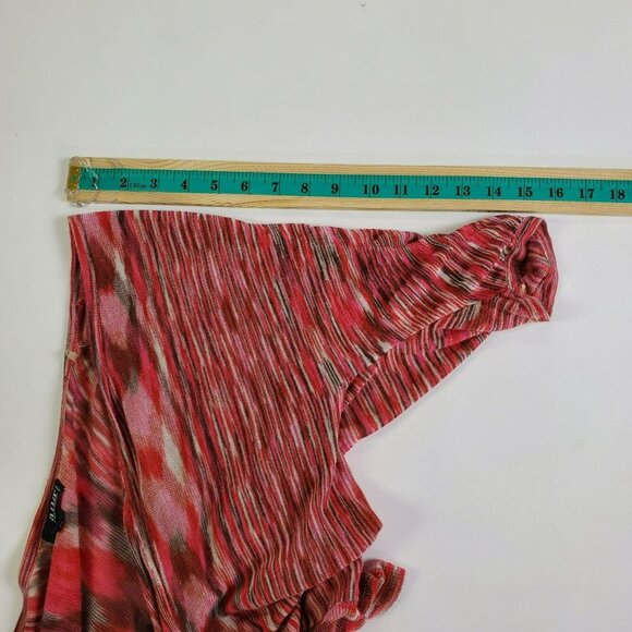 Womens Knit Cardigan Sweater Size PM Red 3/4 Sleeve Lightweight Casual a.n.a - Picture 12 of 12